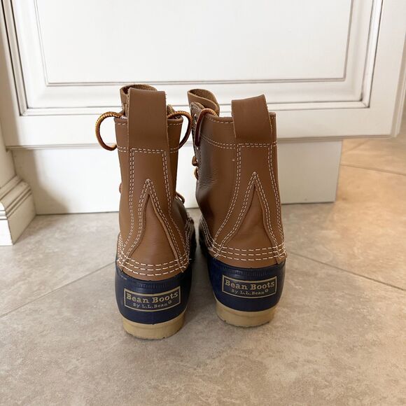 L.L. Bean Duck Boots Womens 6M Navy Blue 8" Made in Maine Waterproof Gorpcore - Picture 5 of 15